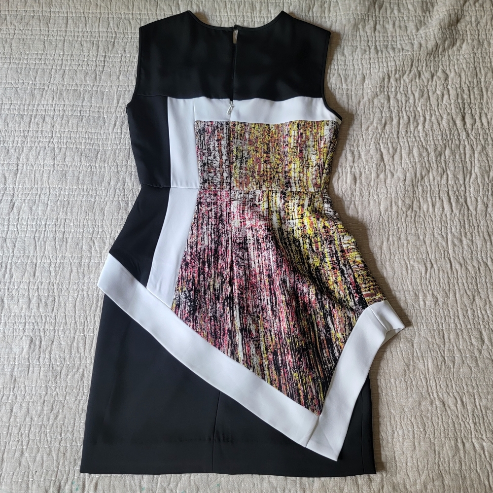 BCBGMaxAzria Alessandra‎ Business Casual Asymmetric Mini Sheath Dress Size 4 - Picture 13 of 15